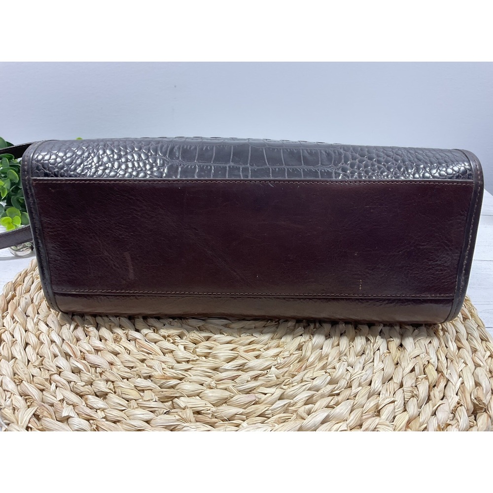 Brighton Leather Shoulder Bag Purse Woven Brown - Picture 3 of 12